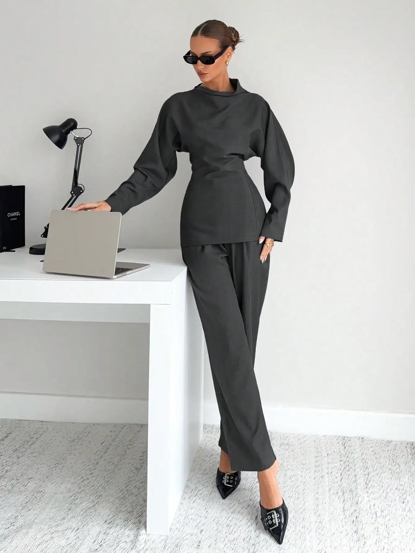 Premium Women Grey 2-Piece Business Set – Modern Style, Superior Comfort & Everyday Versatility