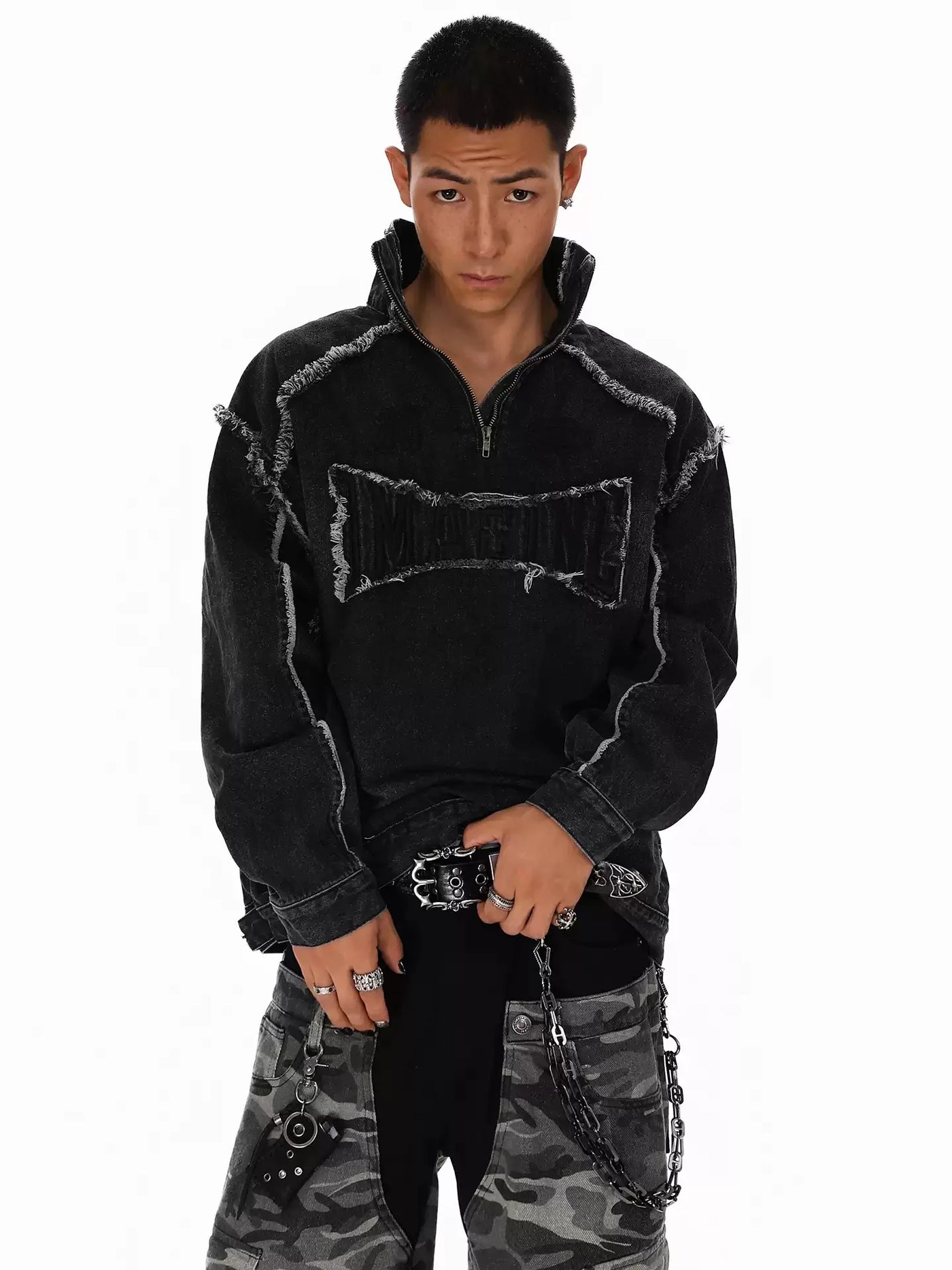 Premium Men High Street Denim Sweatshirt – Modern Style, Superior Comfort & Everyday Versatility