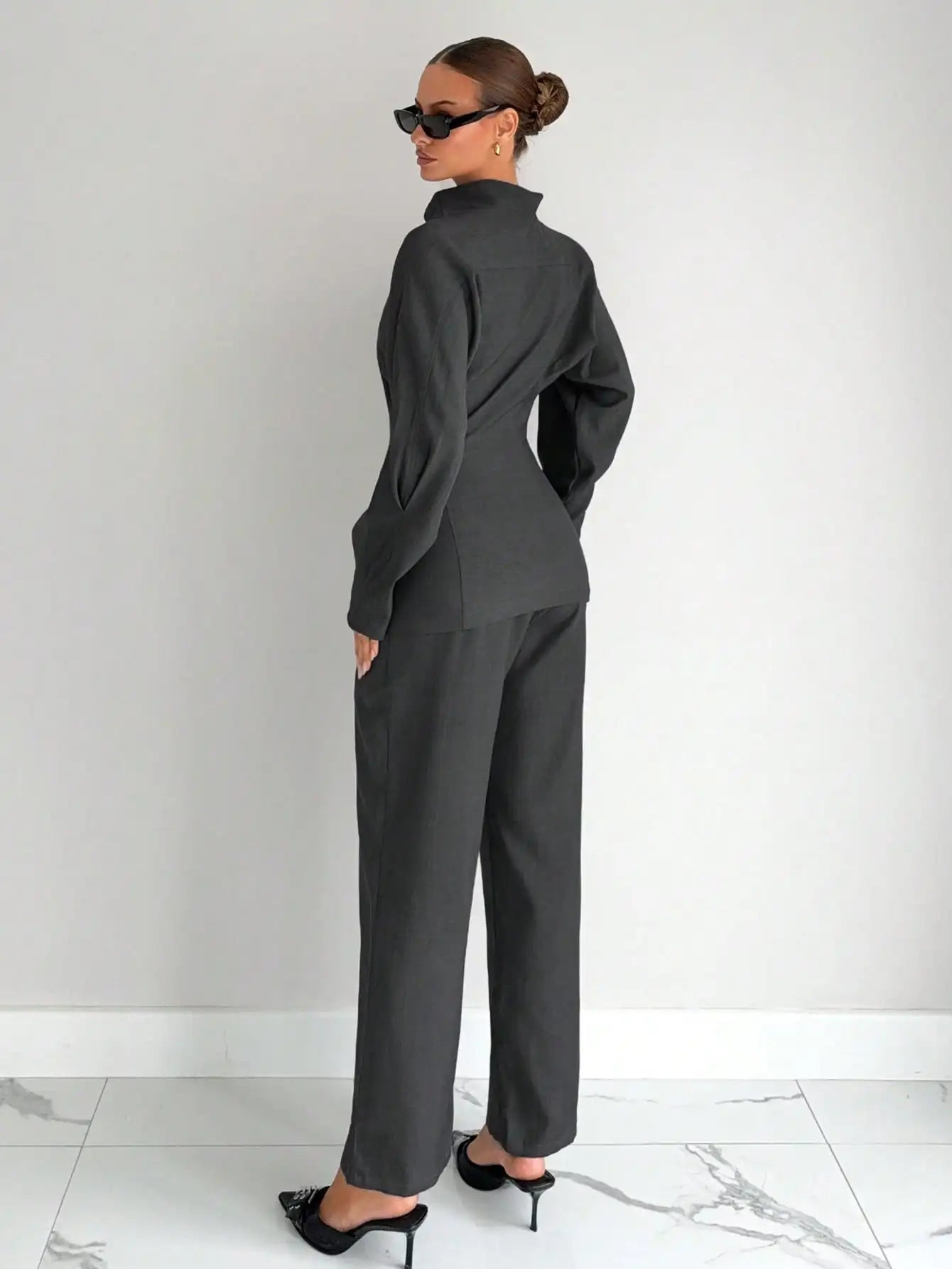 Premium Women Grey 2-Piece Business Set – Modern Style, Superior Comfort & Everyday Versatility