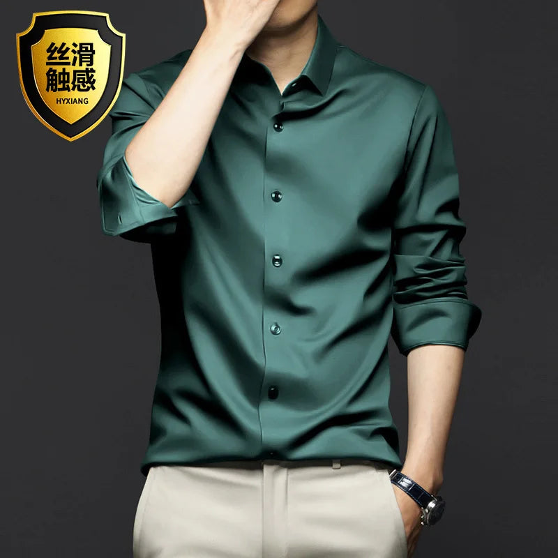 Premium Men Non-Iron Business Shirt (S-5XL) – Modern Style, Superior Comfort & Everyday Versatility