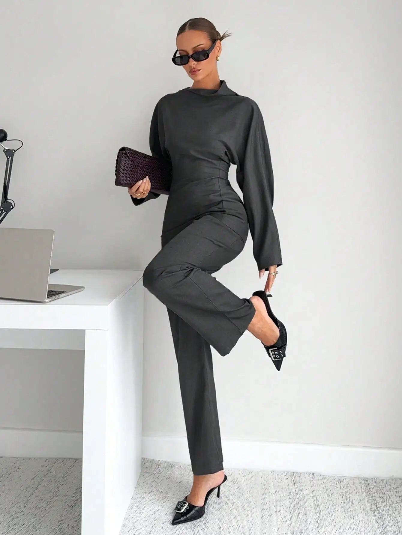 Premium Women Grey 2-Piece Business Set – Modern Style, Superior Comfort & Everyday Versatility