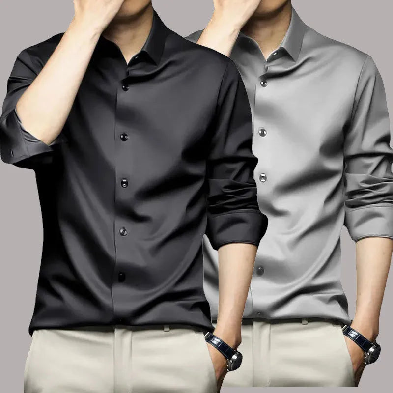 Premium Men Non-Iron Business Shirt (S-5XL) – Modern Style, Superior Comfort & Everyday Versatility