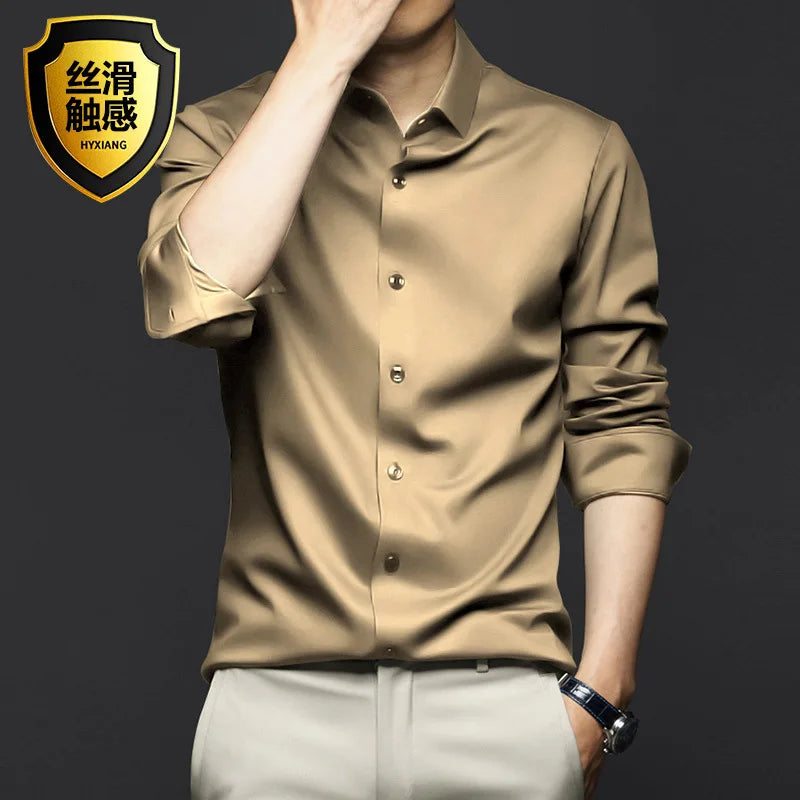 Premium Men Non-Iron Business Shirt (S-5XL) – Modern Style, Superior Comfort & Everyday Versatility
